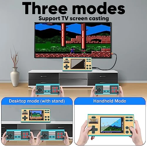 EASEGMER Handheld Games For Kids, Built-in 198 Retro FC Video Games, 3 Inch Portable Video Games Player Best Kids Electronic Gift Toys For Boys Ages 4-12 (Blue) 5 EASEGMER Handheld Games For Kids, Built-in 198 Retro FC Video Games, 3 Inch Portable Video Games Player Best Kids Electronic Gift Toys For Boys Ages 4-12 (Blue) - Image 3