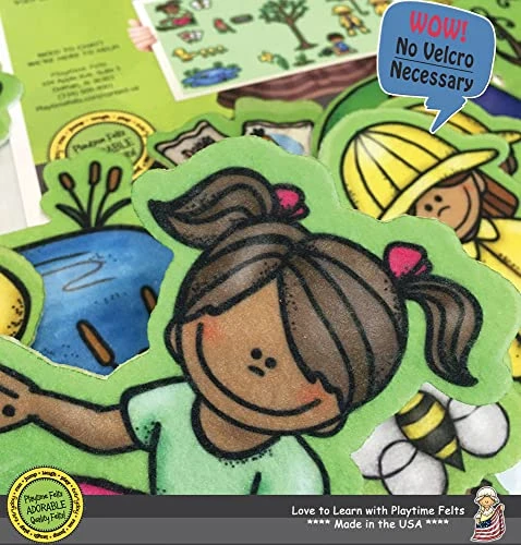 Spring Time Fun Felt Set By Playtime Felts | 16 PRECUT & READY TO PLAY Felt Figures For Flannel Board Teaching For Toddlers, Preschoolers And Kindergarten - ADORABLE Felt Characters 4 Spring Time Fun Felt Set By Playtime Felts | 16 PRECUT & READY TO PLAY Felt Figures For Flannel Board Teaching For Toddlers, Preschoolers And Kindergarten - ADORABLE Felt Characters - Image 2