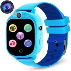 PROGRACE Kids Smart Watches With 90°Rotatable Camera Smartwatch Touch Screen Kids Watch Music Pedometer Flashlight Games Alarm Clock Digital Wrist Watch Gift For Boys Age 3-12 Years Old Boy Toys Blue 16 PROGRACE Kids Smart Watches With 90°Rotatable Camera Smartwatch Touch Screen Kids Watch Music Pedometer Flashlight Games Alarm Clock Digital Wrist Watch Gift For Boys Age 3-12 Years Old Boy Toys Blue -Folkmanis Toys Shop 51w8heAtYGL. AC