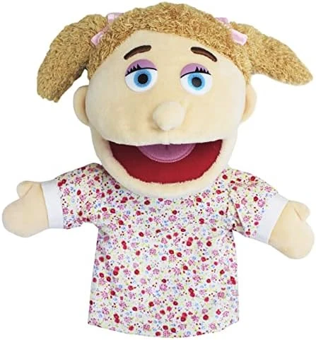 Lovely Family Hand Puppets Mouth Opening Plush Puppets Toys Role Playing Toys Puppets Children Storytelling Teaching Toys (Red Blue Plaid Dad, 30cm) 5 Lovely Family Hand Puppets Mouth Opening Plush Puppets Toys Role Playing Toys Puppets Children Storytelling Teaching Toys (Red Blue Plaid Dad, 30cm) - Image 3