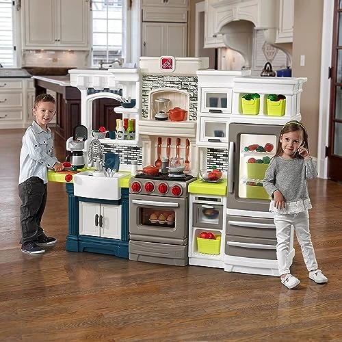 Step2 Elegant Edge Kitchen Set For Kids – Includes 70+ Toy Kitchen Accessories, Interactive Features For Realistic Pretend Play – Upscale Indoor/Outdoor Toddler Playset – Dimensions 50" X 65.75" X 14" 6 Step2 Elegant Edge Kitchen Set For Kids – Includes 70+ Toy Kitchen Accessories, Interactive Features For Realistic Pretend Play – Upscale Indoor/Outdoor Toddler Playset – Dimensions 50" X 65.75" X 14" - Image 4