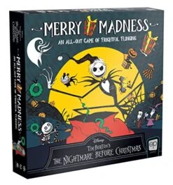 USAopoly Disney Tim Burton’s The Nightmare Before Christmas Merry Madness | Quick-Rolling Family Dice Game | Great Kids & Family Board Game | Officially-Licensed Merchandise