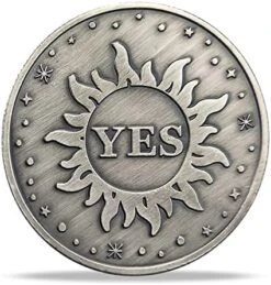 2 Pcs Yes No Challenge Coin Decision Maker Coin Lucky Coin For Collectors Metal Coin Collection Party Game Divination Supplies With All Seeing Eyes Or Death Skull Pattern -Folkmanis Toys Shop 51wJexXPhgL. AC