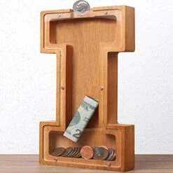 Wooden Letter Piggy Bank For Kids Boys Girls Large 26 Alphabet Money Bank Personalized Custom Name Transparent Saving Coin Bank, Perfect Christmas,Birthday Gift For Kids Adults And Home Decoration (C) -Folkmanis Toys Shop 51wUcfFG1aL. AC