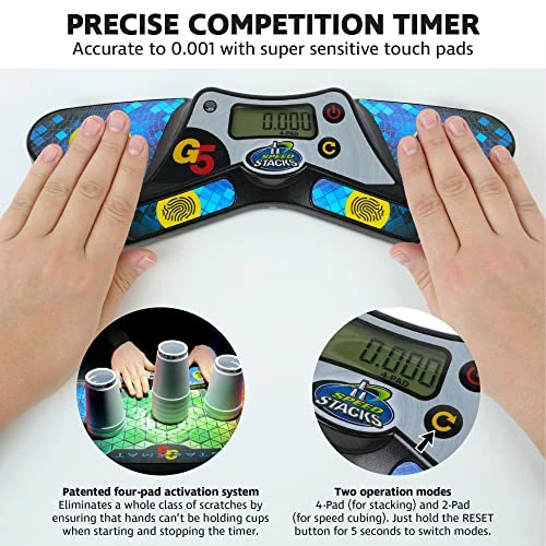 Speed Stacks | G5 Timer | Endorsed By Sport Stacking And Cubing Associations | Accuracy To 0.001 Seconds, Batteries Included 5 Speed Stacks | G5 Timer | Endorsed By Sport Stacking And Cubing Associations | Accuracy To 0.001 Seconds, Batteries Included - Image 3