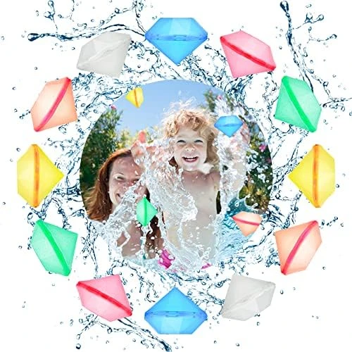Reusable Water Balloons Quick Fill, Magnetic Water Balloons Self Sealing Refillable Water Balloons Water Toys Pool Toys For Kids Adults Water Fight Outdoor Games (24pcs Star) 9 Reusable Water Balloons Quick Fill, Magnetic Water Balloons Self Sealing Refillable Water Balloons Water Toys Pool Toys For Kids Adults Water Fight Outdoor Games (24pcs Star) - Image 7
