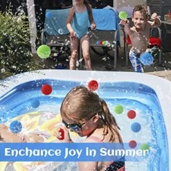 60 Reusable Water Balloons, Soaker Cotton Balls For Water Fight Outdoor, Splash Summer Fun Outside Toys For Kids, Refillable Water Ball Fun Outdoor For Water Fight Game, Swimming Pool, Summer Party -Folkmanis Toys Shop 51wfSCeuCVL