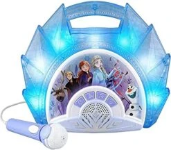 Ekids Disney Frozen Sing Along Boom Box Speaker With Microphone For Fans Of Frozen Toys For Girls, Kids Karaoke Machine With Built In Music And Flashing Lights -Folkmanis Toys Shop 51wgyujarYL. AC
