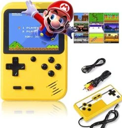 Ormosiat Retro Mini 500 Non-Repeating Classic FC Games Portable Video Handheld Game Console.3.0-inch Screen.1020mAh (500_Blue) -Folkmanis Toys Shop 51wrQ2EsMbL. AC