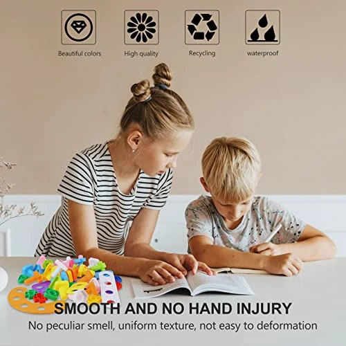 Kidcraft Playset Educational Toys 1pack Game Kids Plastic Bolts And Tightening Match For Matching Toy Nuts Color Screw Kids Toys Childrens Toys Tightening Screw Playthings 4 Kidcraft Playset Educational Toys 1pack Game Kids Plastic Bolts And Tightening Match For Matching Toy Nuts Color Screw Kids Toys Childrens Toys Tightening Screw Playthings - Image 2