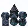 UDIXI Metal DND Dice Set, 7PCS Polyhedral D&D Dice Set Dragon D N D Dice For Dungeons And Dragons, Metal Dice Set D&d For Role Playing Dice (Black 12)