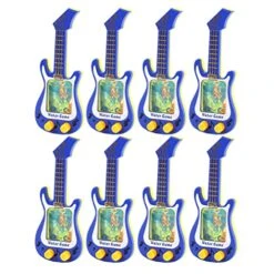 Kids Toys 8 Pcs Handheld Water Game Toy Water Tossing Ring Toy Guitar Shape Water Ring Toss Toy Kids Educational Toys