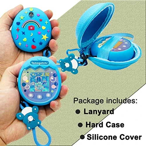 Carrying Case And Silicone Cover For Tamagotchi Pix Virtual Interactive Pet Game Machine, Protective Skin Sleeve Silicone Case For Tamagotchi Pix Get Game Accessories (Silicone Cover And Carry Case) 4 Carrying Case And Silicone Cover For Tamagotchi Pix Virtual Interactive Pet Game Machine, Protective Skin Sleeve Silicone Case For Tamagotchi Pix Get Game Accessories (Silicone Cover And Carry Case) - Image 2