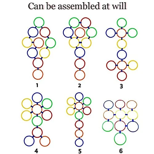 XLTTY Hopscotch Ring Game, Children's Carnival Hopscotch Game, Indoor And Outdoor Agility Training Circle, Balance Toys (Size : 48CM) 7 XLTTY Hopscotch Ring Game, Children's Carnival Hopscotch Game, Indoor And Outdoor Agility Training Circle, Balance Toys (Size : 48CM) - Image 5
