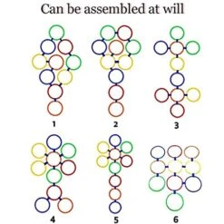 XLTTY Hopscotch Ring Game Set, Children's Carnival Hopscotch Ring Game Toy, Parent-Child Interactive Toy (Size : 28CM) -Folkmanis Toys Shop 51xIQusnsZL