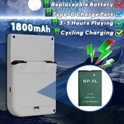 RG300 Handheld Game Console 2.8 Inch Portable Retro Video Games Consoles Pocket Rechargeable Built-in Hand Held Classic System With Case And Screen Protector Gray 64GB -Folkmanis Toys Shop 51xN2cm4yOL