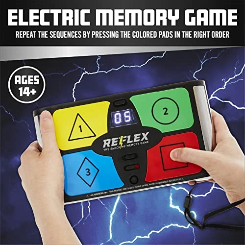 Paladone Lightning Reaction Reflex Shocking Memory Game - Electronic Memory Game For Kids And Adults With 3 Game Modes, 5 Levels, And Shock On/Off Switch 4 Paladone Lightning Reaction Reflex Shocking Memory Game - Electronic Memory Game For Kids And Adults With 3 Game Modes, 5 Levels, And Shock On/Off Switch - Image 2