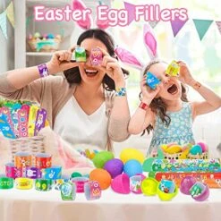 Disikaw 48Pcs Eater Party Favors Easter Slap Bracelets Easter Egg Filler Toys For Kids And Classes Easter Basket Stuffers Treats For Children Easter Bracelets Goodie Bag Fillers Easter Toys For Kids