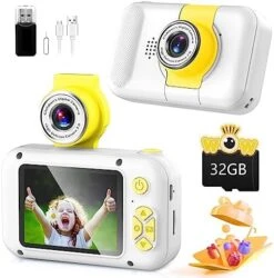 Kid Camera,ARNSSIEN Camera For Kid,2.4in IPS Screen Digital Camera,180°Flip Len Student Camera,Children Selfie Camera With Playback Game,Christmas/Birthday Gift For 4 5 6 7 8 9 10 11 Year Old Girl Boy -Folkmanis Toys Shop 51xRx8Wjj L. AC