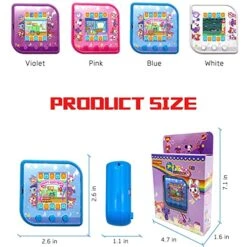 BETDET Pieces Virtual Electronic Digital Pets Keychain Game Keyring Electronic Toys Nostalgic Virtual Digital Pet Retro Handheld Game Machine 12.11 (Color : Purple) 16 BETDET Pieces Virtual Electronic Digital Pets Keychain Game Keyring Electronic Toys Nostalgic Virtual Digital Pet Retro Handheld Game Machine 12.11 (Color : Purple) -Folkmanis Toys Shop 51xUdXSLUUL