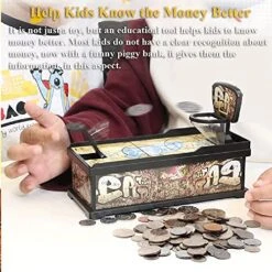 NEXTAKE Coin Shooting Money Bank, Basketball Shooting Coin Bank Fun Coin Shooting Piggy Bank Basketball Court Money Box Desktop Game Toy Decoration (Basketball) -Folkmanis Toys Shop 51xWV3UOlAL