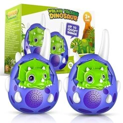 Dinosaur Walkie Talkies Toys For Kids: DASTION-99 Walkie Talkie Dinosaur Toy For Kids 3-5 6 Year Old Boys Girls Birthday Gifts For 3 4 5 6 Year Old Boy Girl Outdoor Camping Hiking Games For Kid 2 Pack