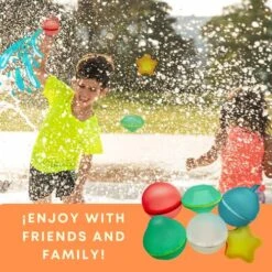 GENERIC Magnetic Reusable Water Balloons For Kids, Water Balloons Quick Fill, Magnetic Self Sealing Silicone Water Balls, Outdoor Backyard Summer Water Toys, Pool Toys For Adults And Family. [6 Pcs Set]. -Folkmanis Toys Shop 51xfCinFK3L