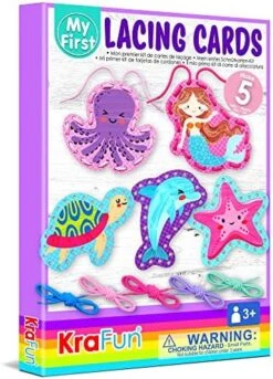 KRAFUN Beginner Unicorn My First Lacing Card Kit For Kids Arts & Crafts, 10 Easy Princess, Mermaid, Lacing Projects, Toddlers Lace Project, Fine Motor Preschool Skills Toys 19 KRAFUN Beginner Unicorn My First Lacing Card Kit For Kids Arts & Crafts, 10 Easy Princess, Mermaid, Lacing Projects, Toddlers Lace Project, Fine Motor Preschool Skills Toys -Folkmanis Toys Shop 51xjno0uS7L. AC