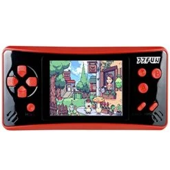 HigoKids QS4 Plus Rechargeable Electronic Handheld Games For Kids/Adults 3.2" Large Screen TV Output Arcade Gaming Player System Best Road Trip Partner For Kids Christmas/Birthday Present(Red)