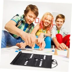 Tofficu 5 Sets Travel Backgammon Strategic Board Game Toys Educational Plaything Chess Toys For Kids Black Pu Leather Checkerboard Funny Chess Toys For Kids Small Table Chess Toys -Folkmanis Toys Shop 51xrwEmbSLL