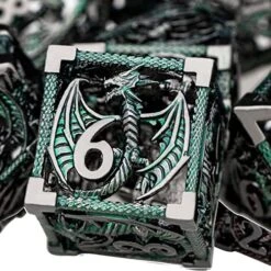 ARUOHHA DND Metal Dice Set 7PCS Hollow D&D Dice With Box, Dungeons And Dragons RPG Polyhedral Dice D+D Role Playing Games D And D Dice Set D20 D12 D10 D8 D6 D4 -Folkmanis Toys Shop 51xsxzK8yGL. AC