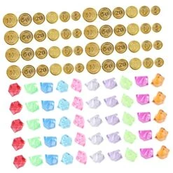TOYANDONA Gold Coin Props Childrens Toy Cosplay Accessories Pirate Toy Pirate Jewels Gems Pirate Coins And Gems Pirate Gemstones Game Gold Coins Golden Coins Pirate Party Supplies 300pcs