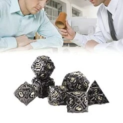VBESTLIFE Polyhedral Dices Set, 7pcs Hollow Brass Dice Set Coating Clear Number Polyhedral Rolling Dice Toy Polyhedral Dice For Game Collectible Card Games 12 VBESTLIFE Polyhedral Dices Set, 7pcs Hollow Brass Dice Set Coating Clear Number Polyhedral Rolling Dice Toy Polyhedral Dice For Game Collectible Card Games -Folkmanis Toys Shop 51xxcLb76HL