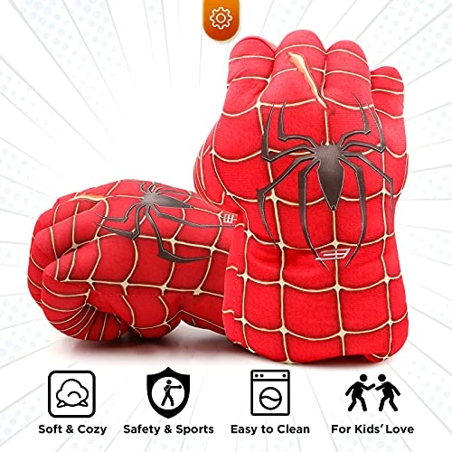 Superhero Gloves For Kids Boxing Gloves Smash Hands Big Soft Plush Hero Fists,Superhero Toys For Boys Girls, Role Play Costume Birthday Gift For Toddlers Kids Age 3+ (Red) 5 Superhero Gloves For Kids Boxing Gloves Smash Hands Big Soft Plush Hero Fists,Superhero Toys For Boys Girls, Role Play Costume Birthday Gift For Toddlers Kids Age 3+ (Red) - Image 3