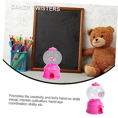 Ibasenice 2pcs Mini Sugar Machine Plastic Container Toys For Kids Claw Machine Toys Hotdog Roller Machine Kids Piggy Bank Bubble Gum Candy Dispenser Abs Pink Mini Candy Twisters Coin 7 Ibasenice 2pcs Mini Sugar Machine Plastic Container Toys For Kids Claw Machine Toys Hotdog Roller Machine Kids Piggy Bank Bubble Gum Candy Dispenser Abs Pink Mini Candy Twisters Coin - Image 5