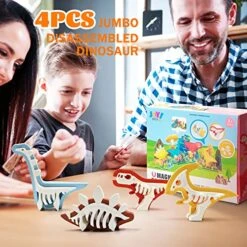 JOY SPOT! 3D Magnetic Dinosaurs Toy Play Set,Dinosaur Puzzles For Kids,Educational Preschool Contruction Game,4 Realistic Jurassic Dinosaur,Dino World Gift Set For Toddlers Learning & Development -Folkmanis Toys Shop 51yAiYmfSfL