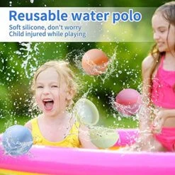 24 Pcs Reusable Water Balloons Water Balls With Portable Mesh Bag, Latex-Free Soft Silicone Water Splash Ball Self Sealing Quick Fill Balloon Summer Outdoor Play Pool Water Toys 10 24 Pcs Reusable Water Balloons Water Balls With Portable Mesh Bag, Latex-Free Soft Silicone Water Splash Ball Self Sealing Quick Fill Balloon Summer Outdoor Play Pool Water Toys -Folkmanis Toys Shop 51yB787EQQL 2