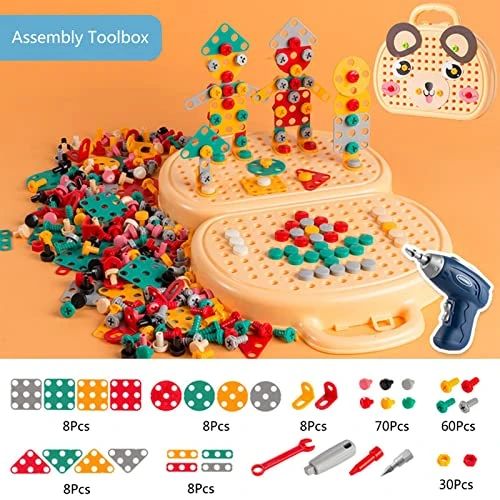 GENERIC 2023 Creative Toolbox, Thursday Creative Toolbox Toys Electric Drill Screwdriver Tools Electric Drill Construction Toys Preschool Educational Activities Toys For Children Over 3 Years Old (Yellow) 4 GENERIC 2023 Creative Toolbox, Thursday Creative Toolbox Toys Electric Drill Screwdriver Tools Electric Drill Construction Toys Preschool Educational Activities Toys For Children Over 3 Years Old (Yellow) - Image 2