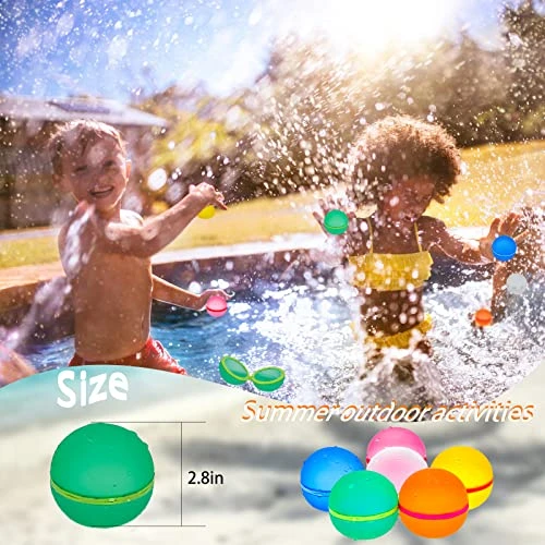 Reusable Water Balloons For Kids Adults Outdoor Toys Magnetic Water Balloons Latex-Free Silicone Quick Filling Self-Sealing Aqua Balls Summer Toys Water Splash Balls For Outdoor Pool, Water Fight Game 3 Reusable Water Balloons For Kids Adults Outdoor Toys Magnetic Water Balloons Latex-Free Silicone Quick Filling Self-Sealing Aqua Balls Summer Toys Water Splash Balls For Outdoor Pool, Water Fight Game
