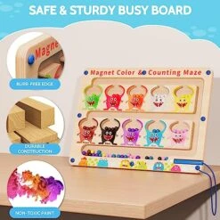 Teneytoyz Magnetic Color And Number Maze, Montessori Toys For 3 4 5 Years Old Fine Motor Skills Toys For Toddlers, Wooden Magnet Maze Puzzle Board For Boys Girls 9 Teneytoyz Magnetic Color And Number Maze, Montessori Toys For 3 4 5 Years Old Fine Motor Skills Toys For Toddlers, Wooden Magnet Maze Puzzle Board For Boys Girls -Folkmanis Toys Shop 51yHaLY85kL