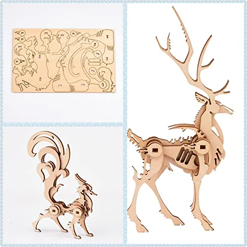 3D Wooden Puzzles Animal Model - Collectibles Wooden Model Kits For Adults Desk Display Gift For Boys/Girls(5 Pcs) (Animal Model) 5 3D Wooden Puzzles Animal Model - Collectibles Wooden Model Kits For Adults Desk Display Gift For Boys/Girls(5 Pcs) (Animal Model) - Image 3