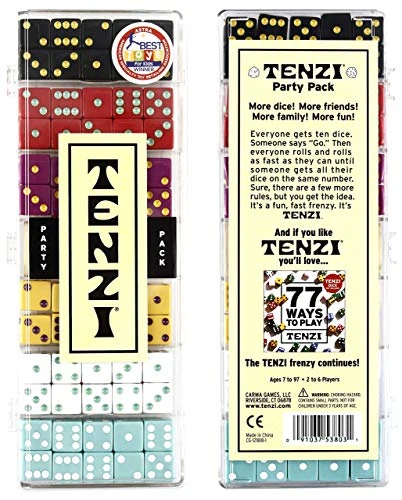 TENZI Party Pack Dice Game - A Fun, Fast Frenzy For The Whole Family - 6 Sets Of 10 Colored Dice With Storage Case - Colors May Vary 7 TENZI Party Pack Dice Game - A Fun, Fast Frenzy For The Whole Family - 6 Sets Of 10 Colored Dice With Storage Case - Colors May Vary - Image 5