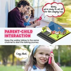 Jeebuu Toys For 3-12 Year Old Girls, 2 Pack Walkie Talkies For Kids 22 Channels 3 Kms Range 2 Way Radio For Indoor Outdoor Camping Hiking, Ideal Christmas Birthday Gifts For 3-12 Year Old Girls Boys -Folkmanis Toys Shop 51yMwFdBDFL