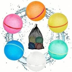 Huansihan Reusable Water Balloons For Kids Adults, 6 Pack Magnetic Refillable Quick Self-Sealing Water Bomb With Mesh Bag, Latex-Free Silicone Water Balls For Summer Pool Parties 11 Huansihan Reusable Water Balloons For Kids Adults, 6 Pack Magnetic Refillable Quick Self-Sealing Water Bomb With Mesh Bag, Latex-Free Silicone Water Balls For Summer Pool Parties -Folkmanis Toys Shop 51yNad7SHxL. AC