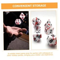 NOLITOY 28 Pcs Blood Splattered Dice D6 Dice Vintage Toys Metal Dice Halloween Dice Acrylic Gaming Dice Vampire The Masquerade Halloween Dice Set Portable Dice Set Board Game Accessory -Folkmanis Toys Shop 51yPY7p8Z5L