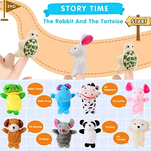 20Pcs Finger Puppets,Soft Plush Animals Finger Puppet,Story Time Finger Puppets,Different Mini Plush Finger Toy For Boys & Girls Playtime Schools 6 20Pcs Finger Puppets,Soft Plush Animals Finger Puppet,Story Time Finger Puppets,Different Mini Plush Finger Toy For Boys & Girls Playtime Schools - Image 4