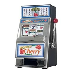 Trademark Poker Cherry Bonus Slot Machine Bank With Spinning Reels