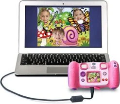 VTech KidiZoom Selfie Camera Pink Purple & (2) Girls Hair Ring -Folkmanis Toys Shop 51yWWNa5uOL