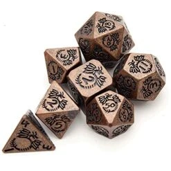 DND Metal Dice Set Role Playing 7PCS Dungeons And Dragons Dice Pathfinder RPG Games DND Dice,Metal Dice Set D&d（Pink） -Folkmanis Toys Shop 51ybKiiaktL