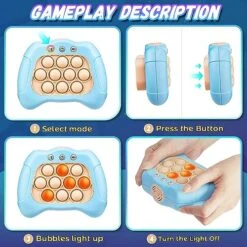 Zetawatt Quick Push Game For Kids 8-12,Pop Sensory Fidget Toys For Kids 6-12,Birthday Gifts For Boys And Girls - Light Blue -Folkmanis Toys Shop 51ygpSUYvJL